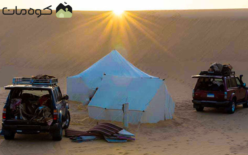 Camp in desert and dry areas
