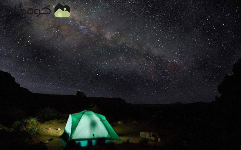 Camping stargazing