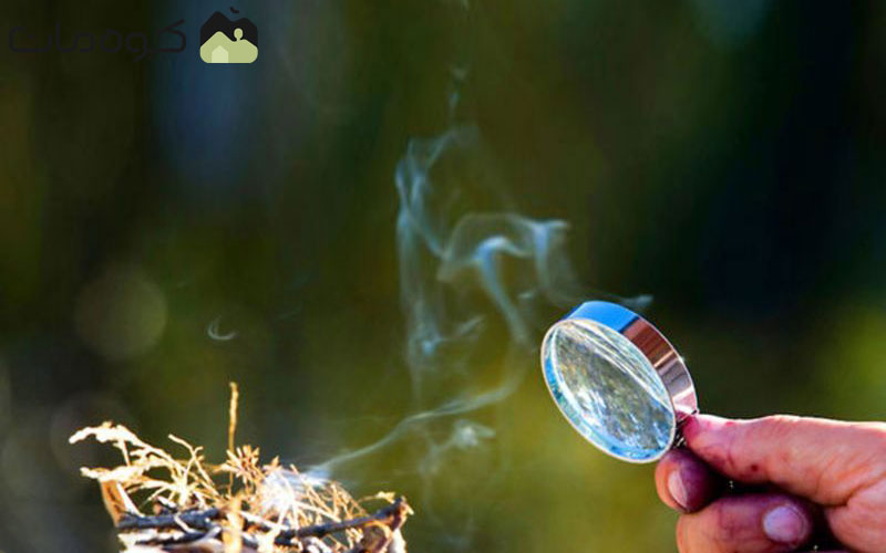 Create a fire using a magnifying glass