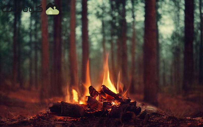 How to light a fire in nature