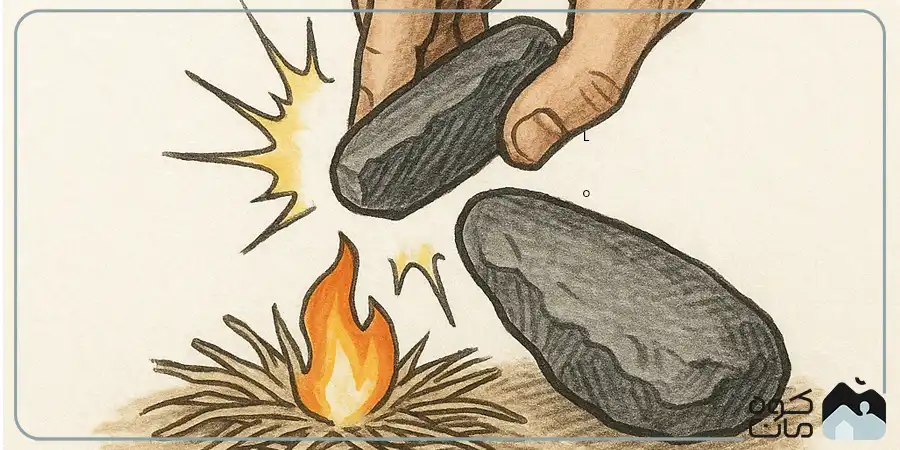 8 روش آتش درست کردن در طبیعت، با تجهیزات و بدون آن چگونه با دو سنگ اتش درست کنیم؟