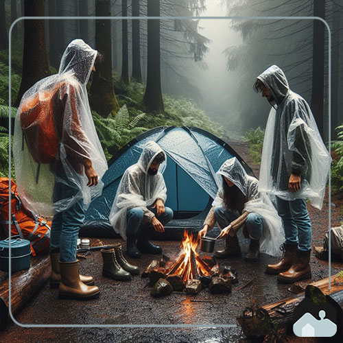 Perfect cover for camping in the rain