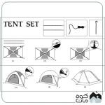 چادر کمپینگ 2 نفره کله گاوی جیلو مدل K-2001 - Image 19