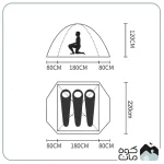 چادرکمپینگ 3 نفره کله گاوی جیلو مدل K2021-B