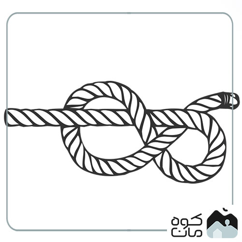 Knot of climbing rope 13