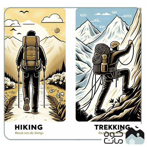 difference between hiking and trekking