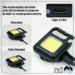 چراغ تاکتیکال کمپینگ مدل COB Rechargeable Keychain Light