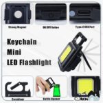 چراغ تاکتیکال کمپینگ مدل COB Rechargeable Keychain Light