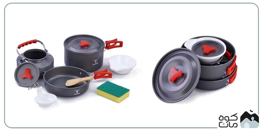 ست ظروف دو نفره کله گاوی مدل PEKYNEW SPICE 2 GRX-334DPB دودی