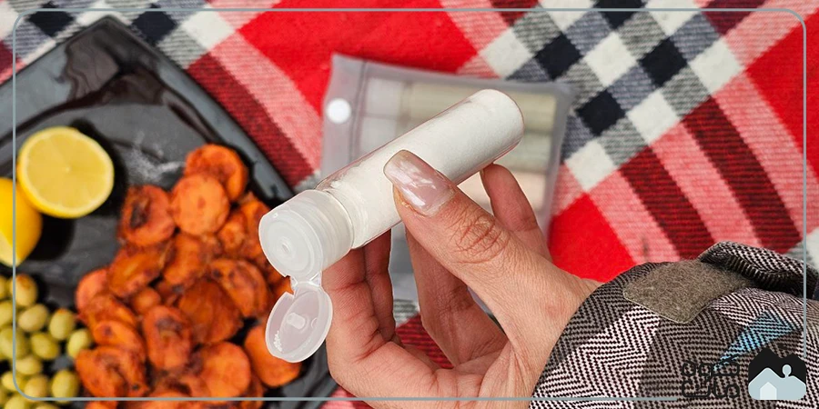 پک ادویه پاش پنج عددی و کاور توری لیموکمپ کد 1010 Five piece spice spray pack and Limocamp mesh cover code 1010 11