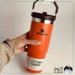 تراول ماگ نی دار استنلی مدل FLIP STRAW TUMBLER حجم 880 میلی لیتر