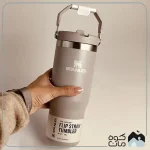 تراول ماگ نی دار استنلی مدل FLIP STRAW TUMBLER حجم 880 میلی لیتر