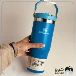 تراول ماگ نی دار استنلی مدل FLIP STRAW TUMBLER حجم 880 میلی لیتر