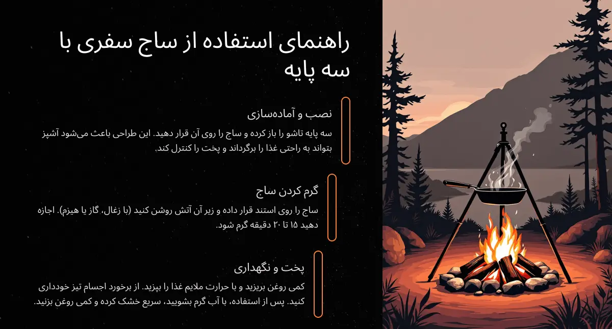 ساج و سه پایه 