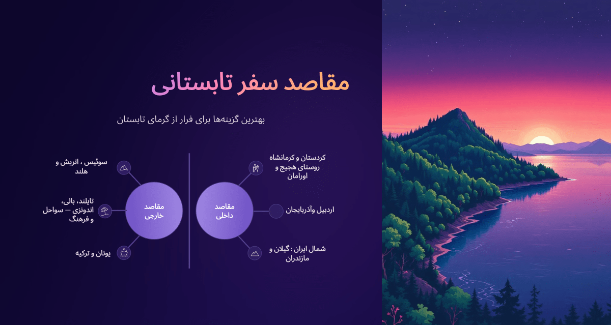 بهترین مقاصد سفر تابستانی