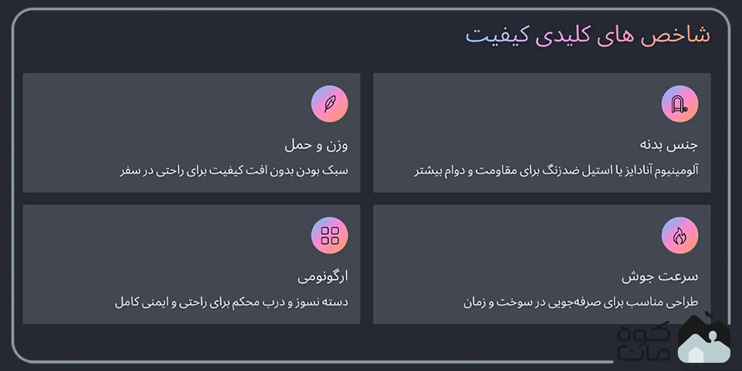 شاخص های کیفیت کتری و قوری کمپینگ
