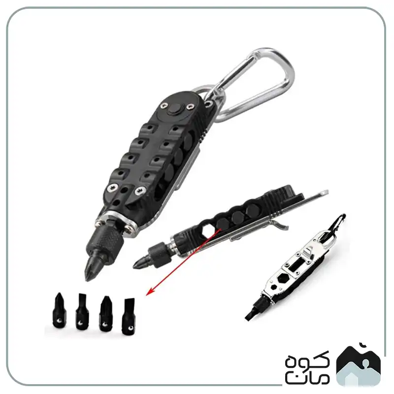 Multifunctional travel screwdriver code A30 8 پیچ گوشتی چندکاره سفری کد A30