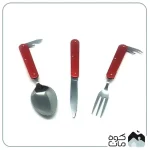 مجموعه قاشق و چنگال سفری سری رنگی مجموعه 3 عددی