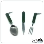 مجموعه قاشق و چنگال سفری سری رنگی مجموعه 3 عددی