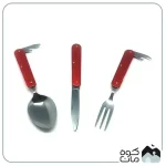 مجموعه قاشق و چنگال سفری سری رنگی مجموعه 3 عددی