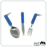 مجموعه قاشق و چنگال سفری سری رنگی مجموعه 3 عددی