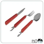 مجموعه قاشق و چنگال سفری سری رنگی مجموعه 3 عددی