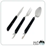 مجموعه قاشق و چنگال سفری سری رنگی مجموعه 3 عددی