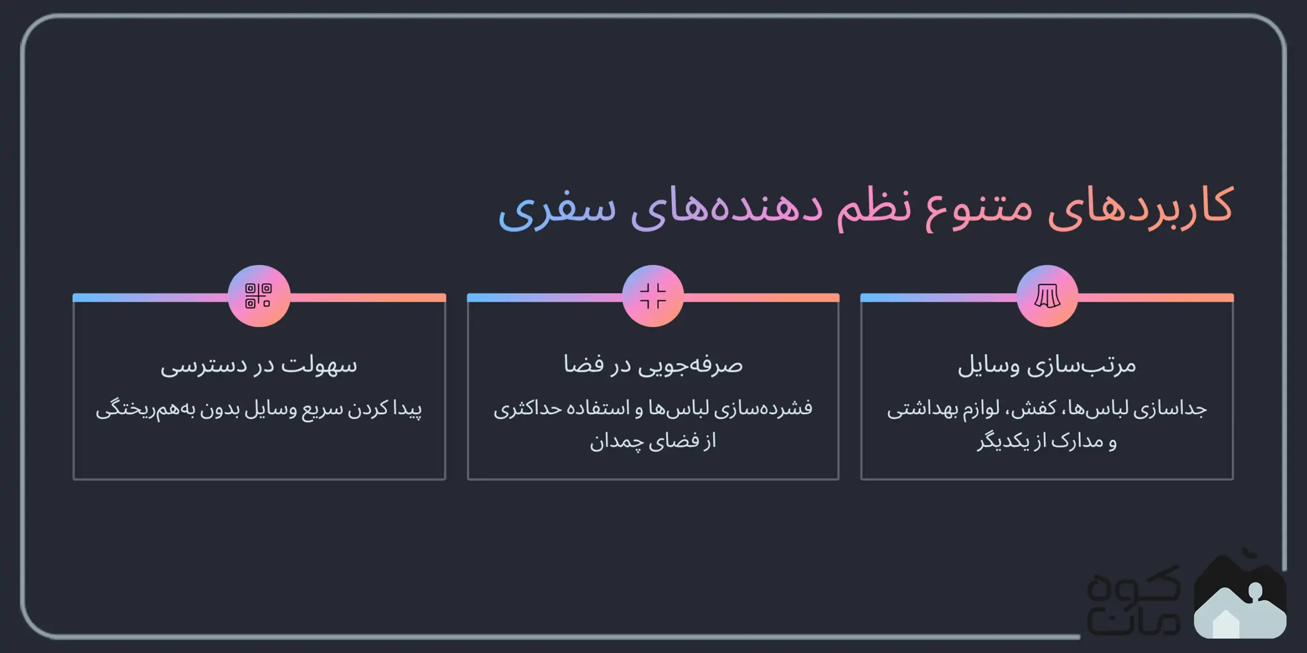 کاربرد کیف نظم دهنده کمپینگ