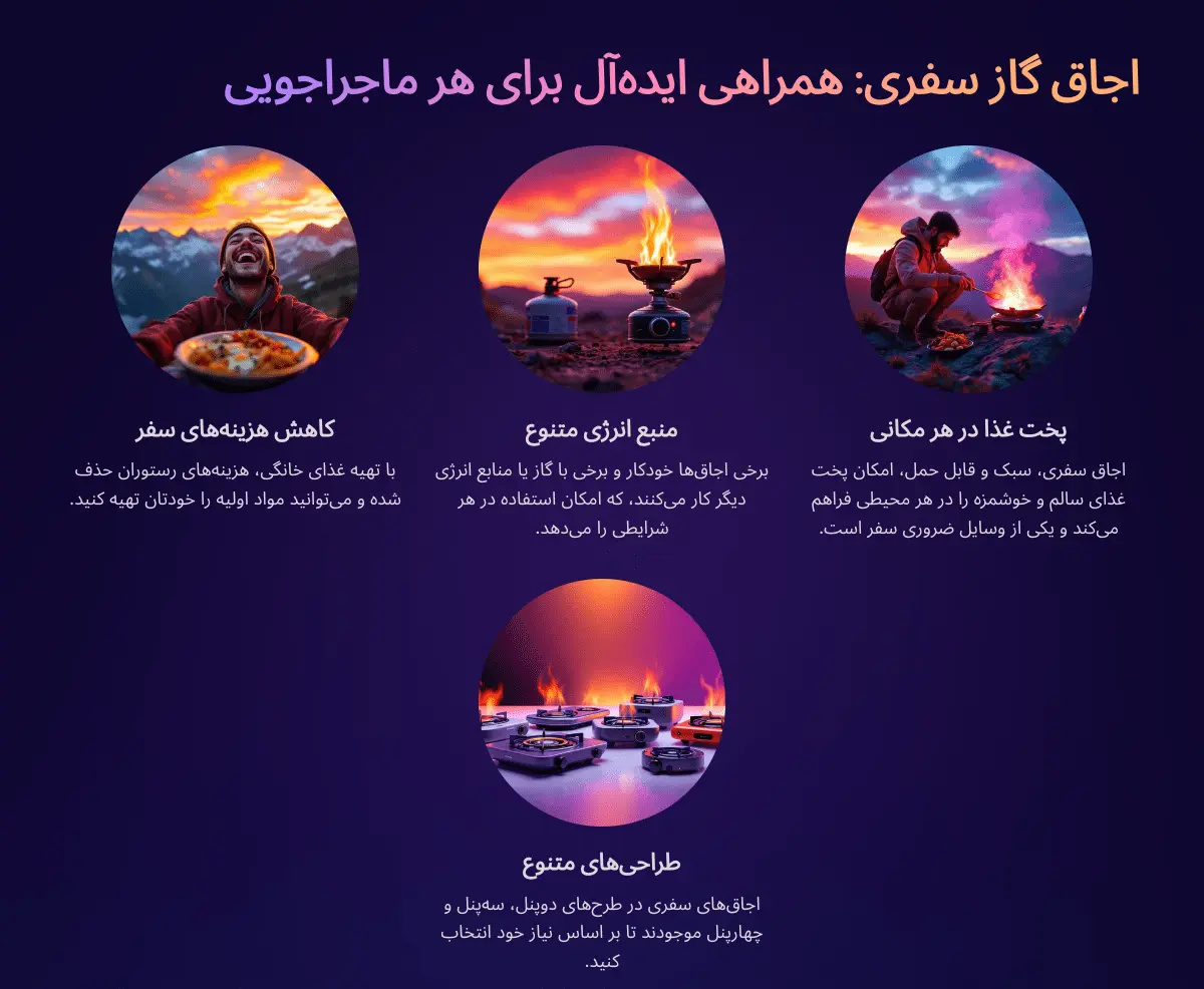 اجاق گاز مسافرتی ایده آل برای هر سفری